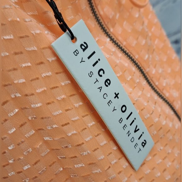 NWT Alice + Olivia Spaghetti Strap Tank Top with Tie Camisole Light Peach Large - Picture 5 of 13